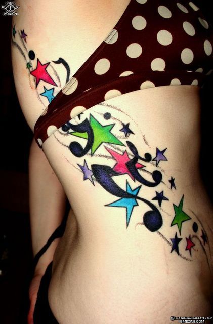 Star Tattoo Man. mens star tattoos.