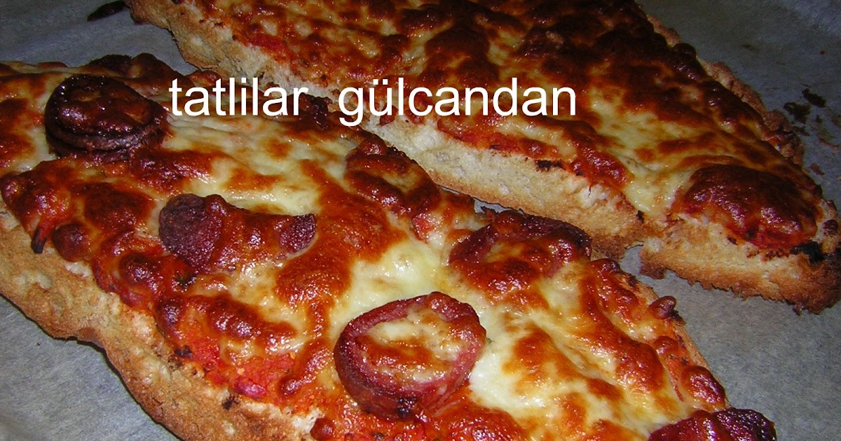 krep tarifi KOLAY Pizza Kasarli ve sucuklu
