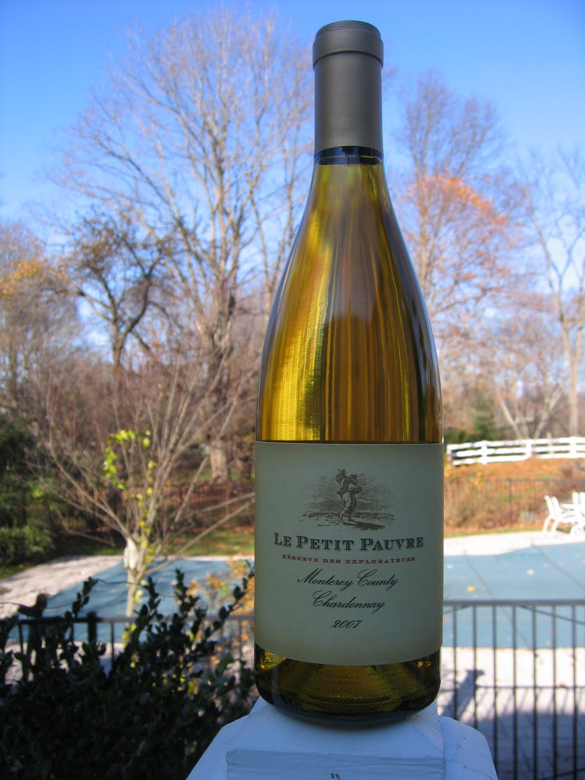 Spirit of Wine **** Le Petit Pauvre Chardonnay, 2007, Monterey, CA Wine Review and Rating