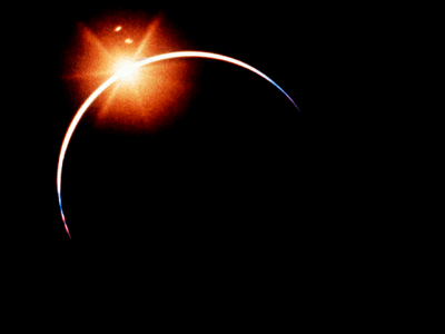 solar eclipse from space. total solar eclipse