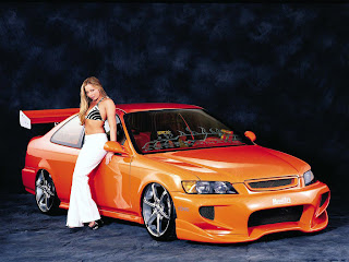  Hot girl and car wallpaper
