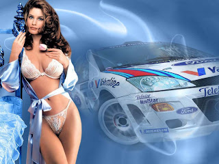 hot girl and car wallpaper