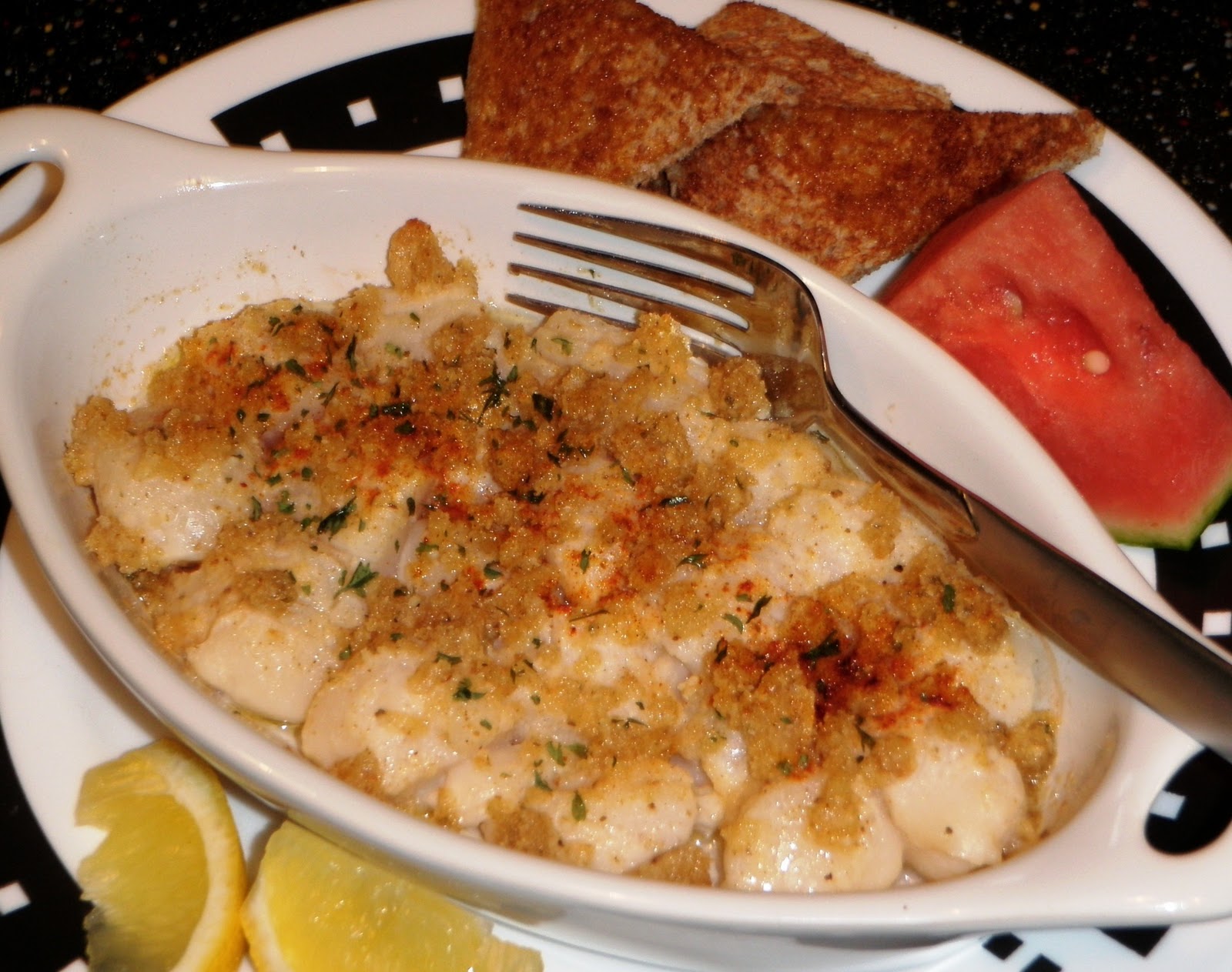 Sandra's Alaska Recipes SANDRA'S INCREDIBLE INDIVIDUAL SCALLOPS GRATIN