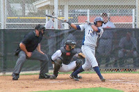 Julian Morillo accounted for all three of the Rays runs on Friday.  Photo by Jim Donten.