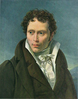 portret van Arthur Schopenhauer in 1815 door Ludwig Sigismund geschilderd