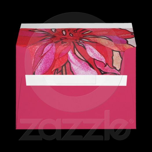 Poinsettia Holiday Wedding Invitation Envelopes A7 from Zazzlecom