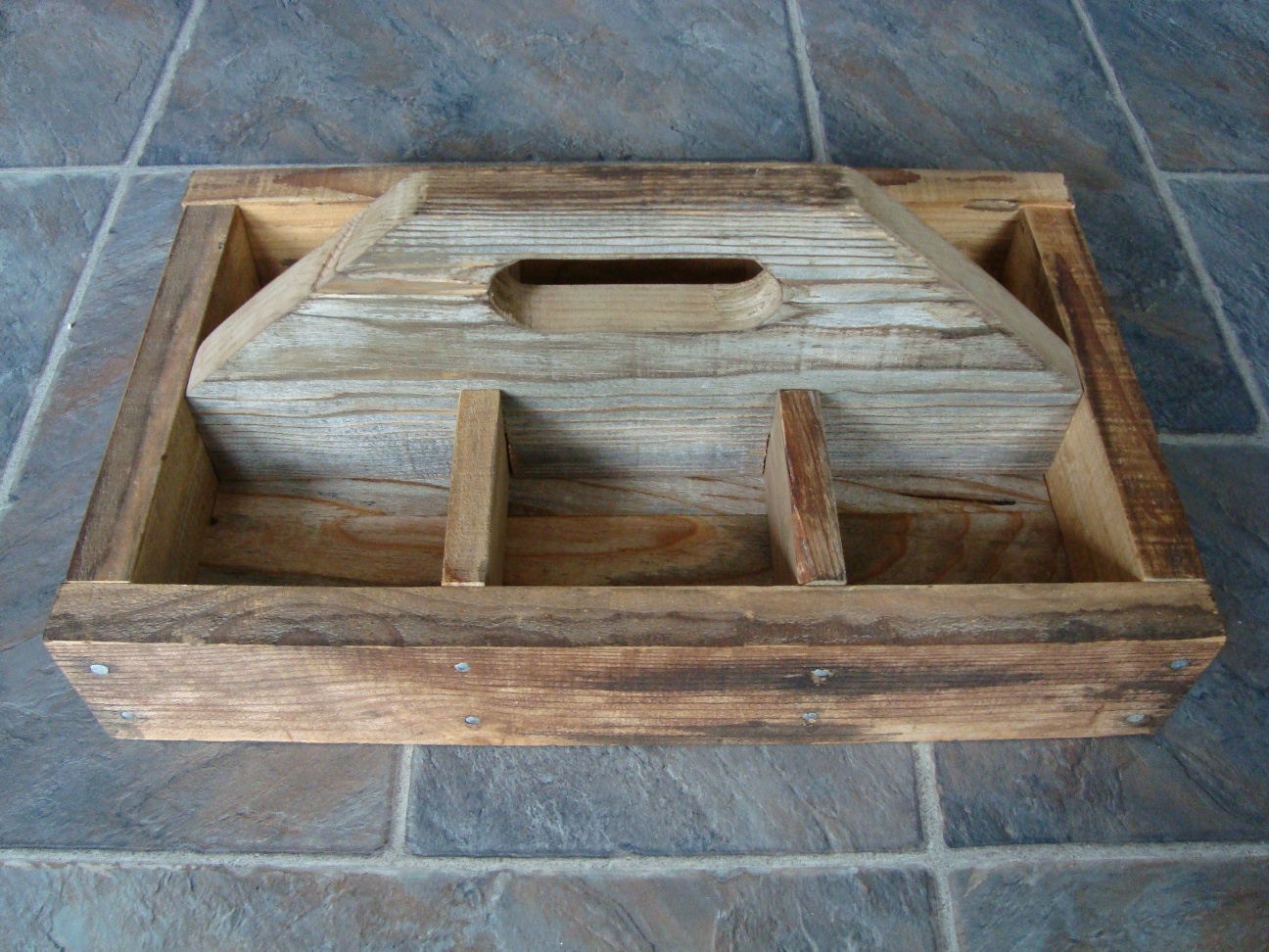 follow your heart woodworking Tool Tote from old Barn boards