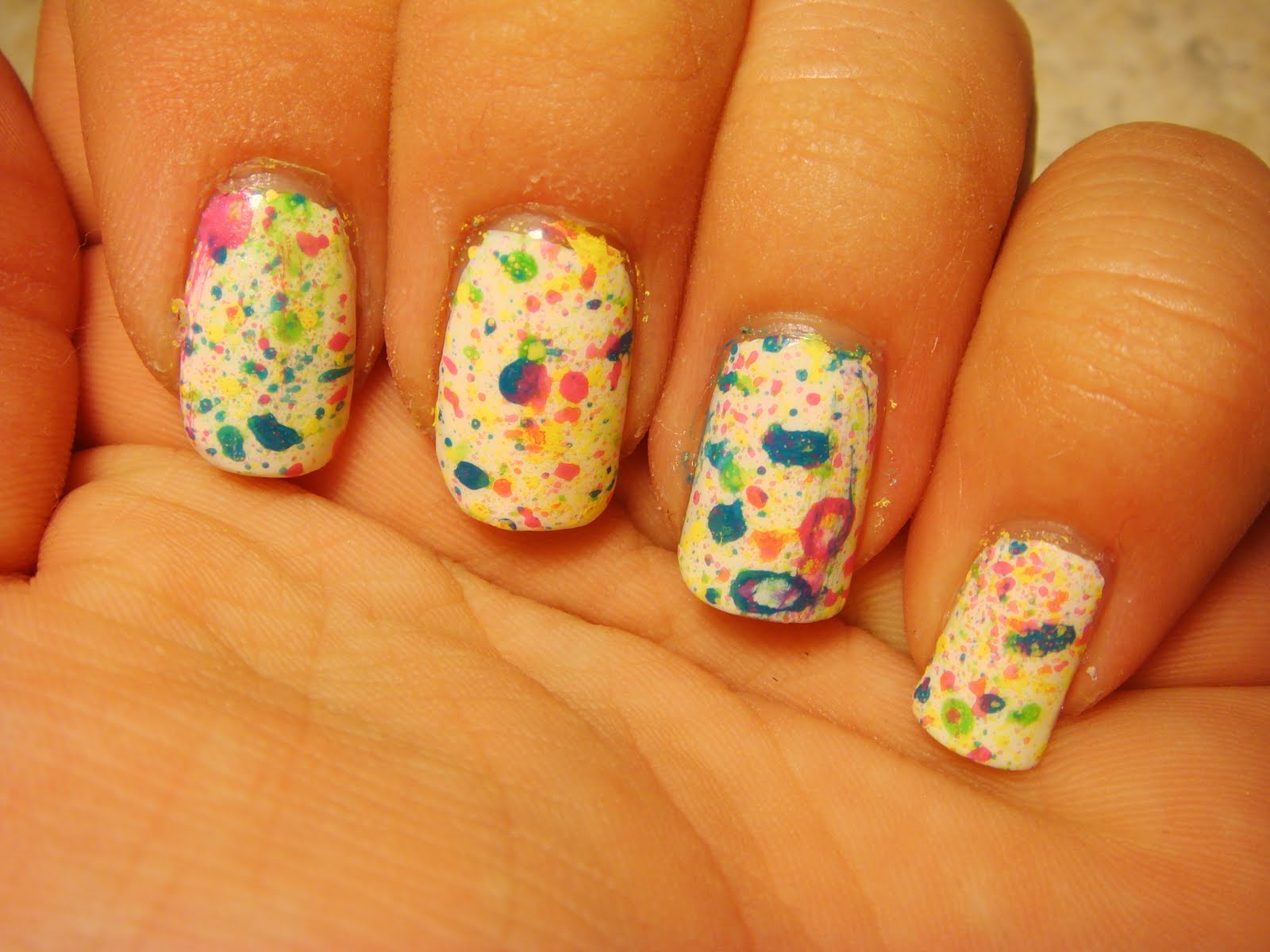 All Nail and Cosmetics Splatter Paint Nails!