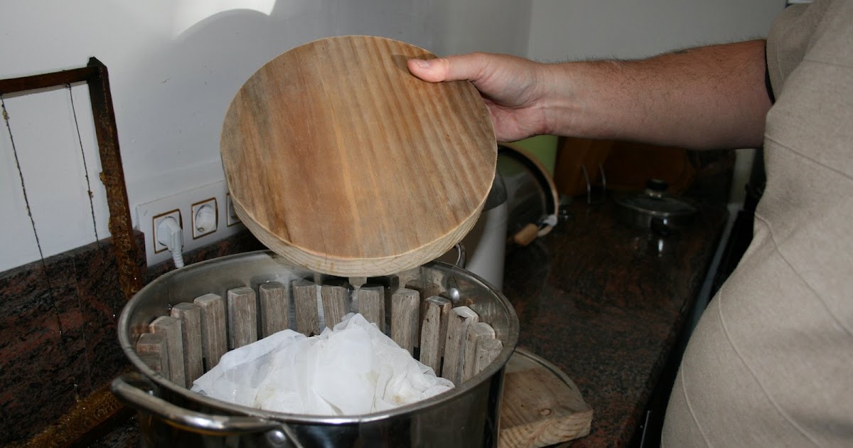 Norm's Bees, Naturally First test of the home made honey press