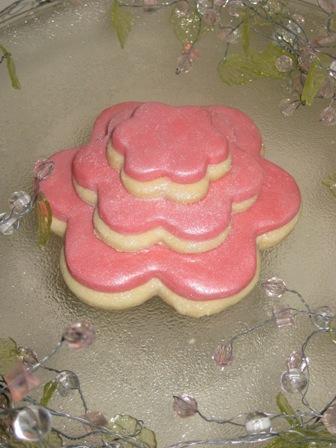 Pink Flower Cookie Cake