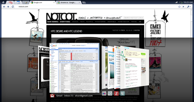 ภาพ UI ของ Chrome OS