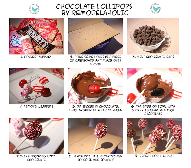 Lollipop chocolate INSTRUCTION+SHEET+LOLLIPOPS