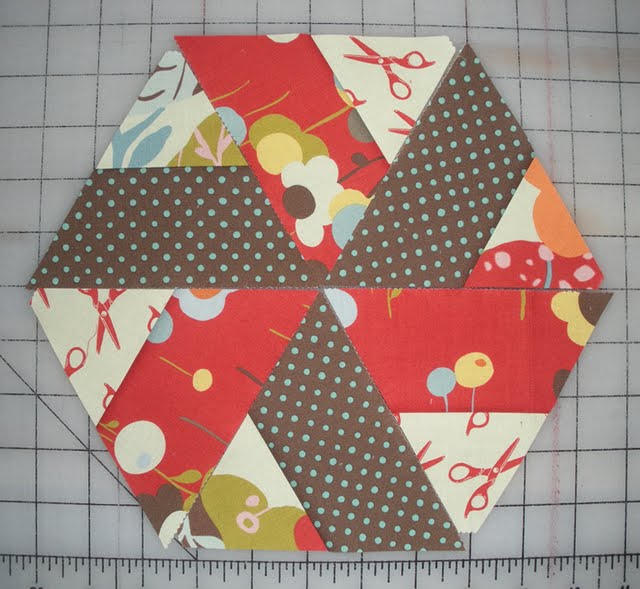 Jaybird Quilts hexagon quilt along... block 5