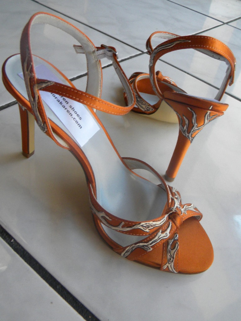 orange sandals for wedding