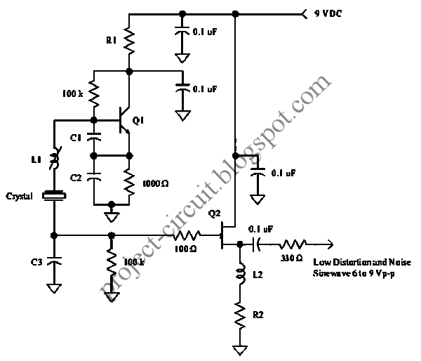 Electronics Technology FET Low Distortion Crystal Oscillator Circuit