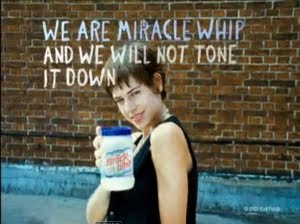 Tone it down?! What?!! Not THIS *wildwomans Miracle Whip!     *model is not an actual wildwoman.