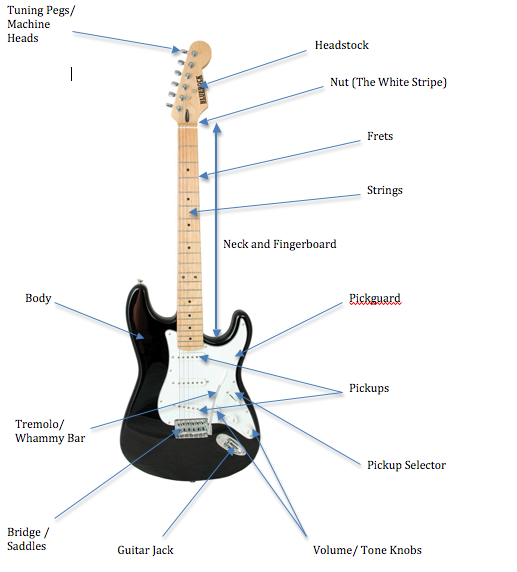 Guitar for Beginners Names of guitar parts