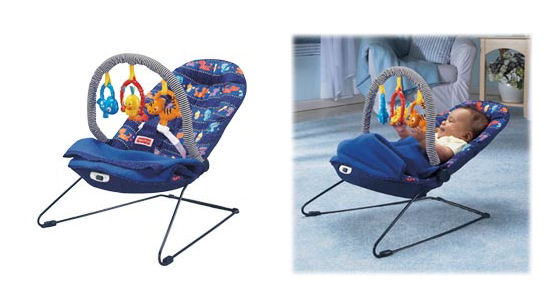 fisher price bouncer blue
