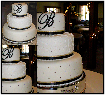 Black And Silver Wedding. Wedding Cake- Gold, Silver,