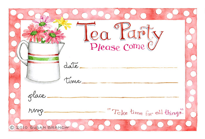 tea party templates