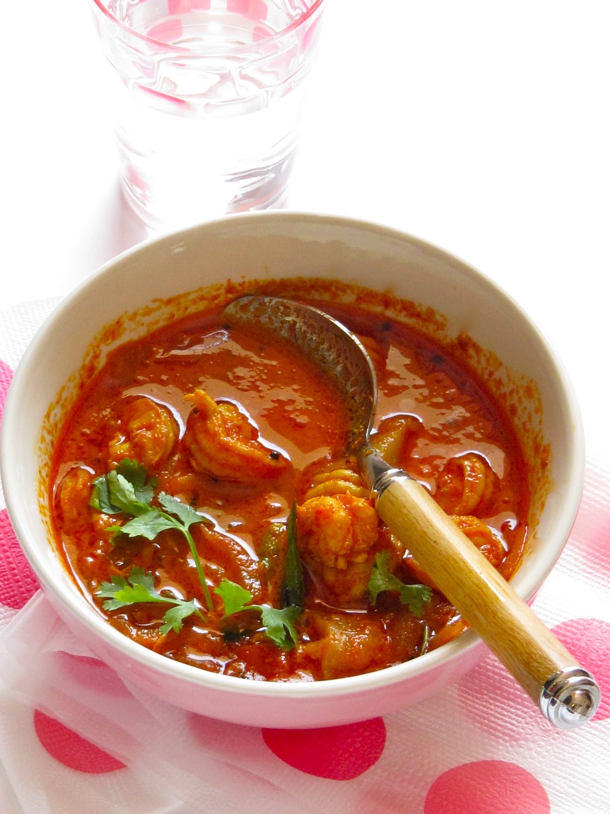Plateful Fiery Red Prawn Curry — Chemmeen Mulakittathu