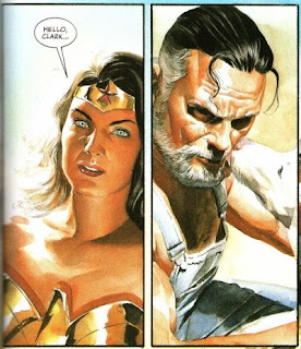 A Mulher-Marvilha visita o recluso Super-Homem - detalhe da página 33 (clique para ampliar)