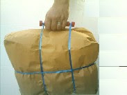 Levando uma embalagem improvisada com o BAG SOFT