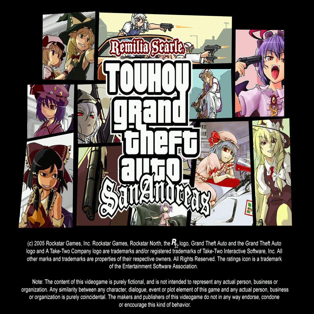 Touhou:Grand Theft Auto San andreas mod anime v1.2 Title_pc_US