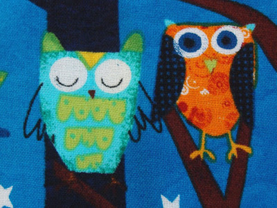 Blue Owl Fabric