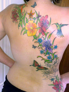Flower Tattoos with bird