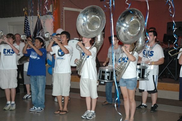 Eastern Eagles Marching Band came . . .