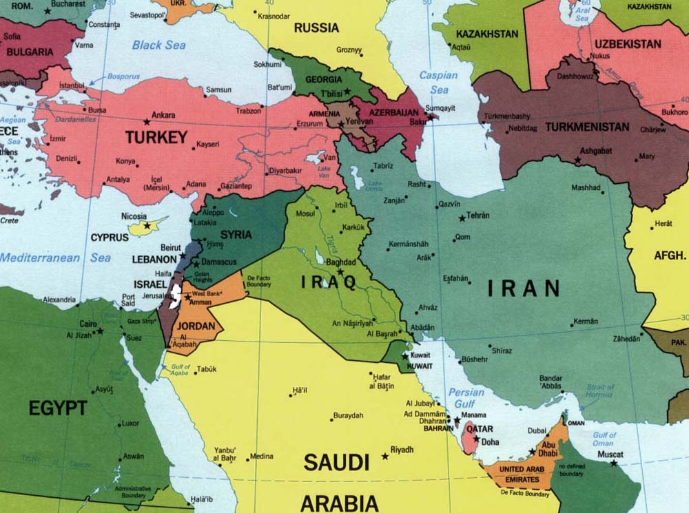 Turkey Israel Map