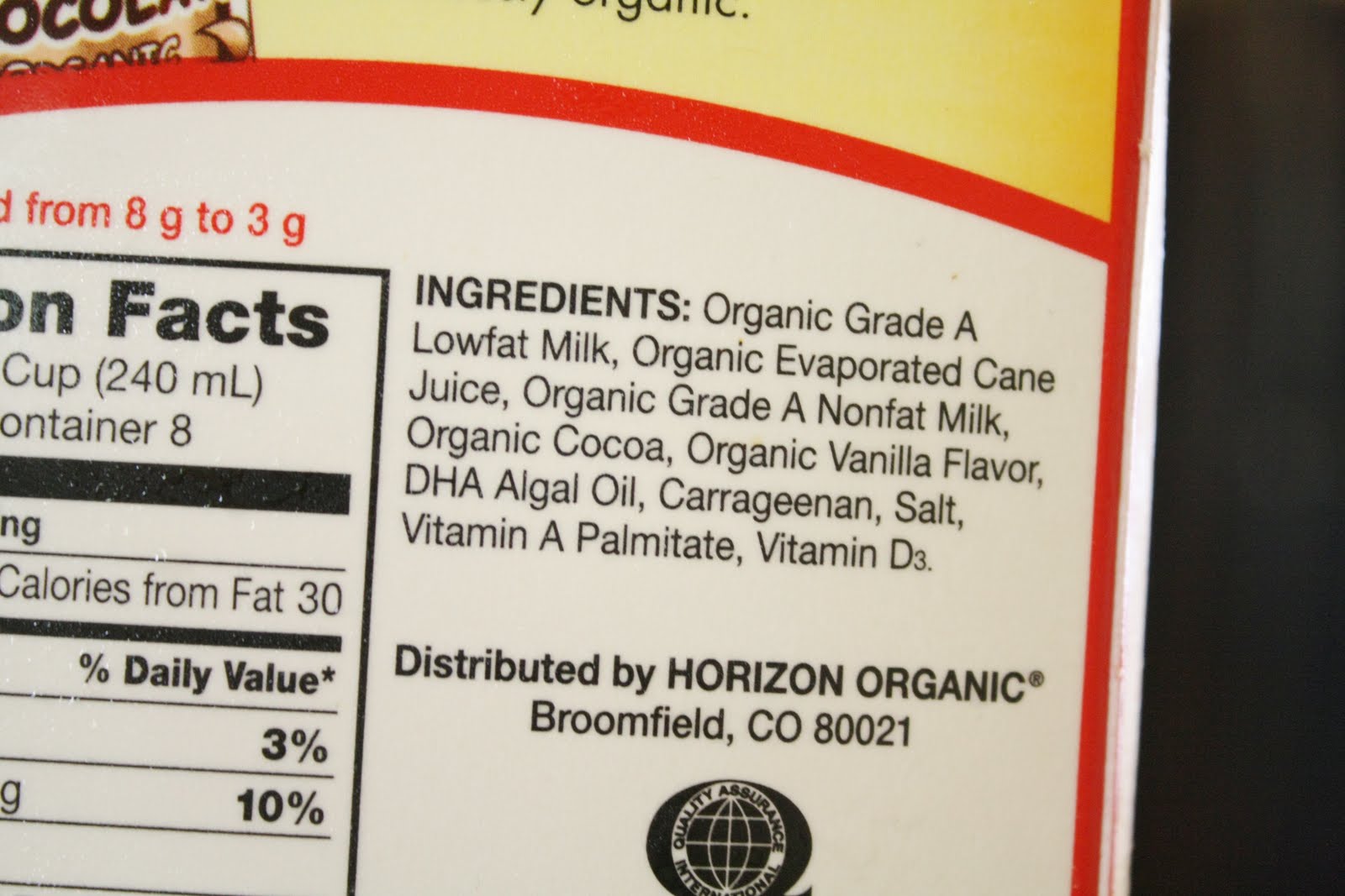 Horizon Skim Milk Nutrition Facts Nutrition Ftempo