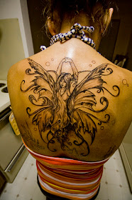 house upper back tattoos Upper Back Tattoo For Women. house upper back tattoos