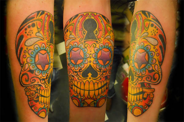 Tattoo Ideas Quotes on candy skull tattoo sleeve 
