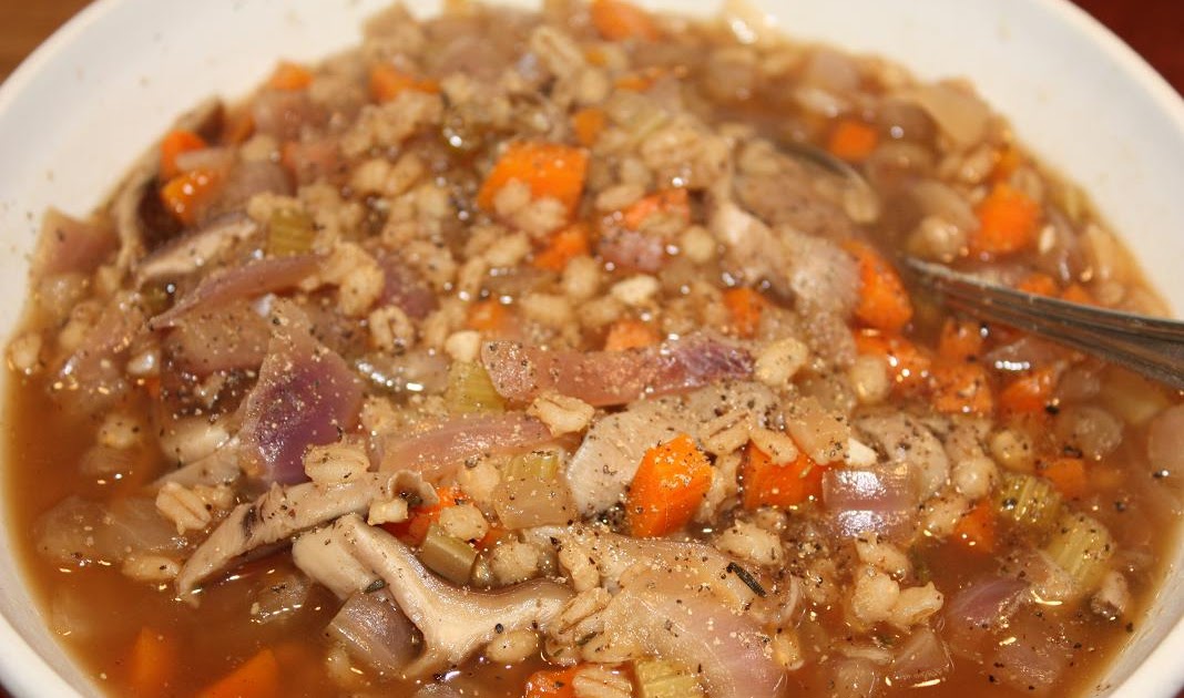 Vegan Epicurean Shitake Mushroom and Barley Soup