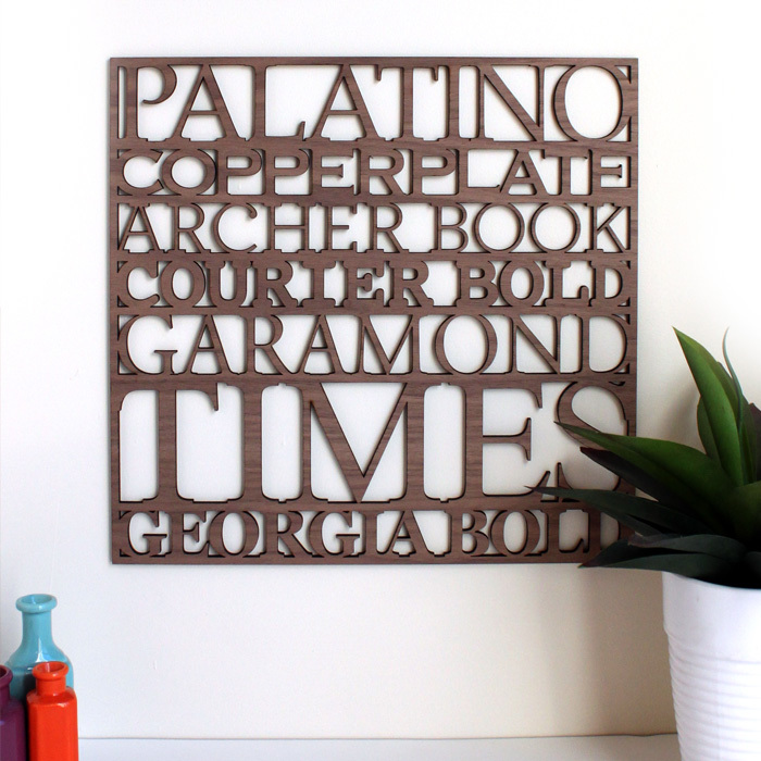 If It's Hip, It's Here (Archives) A Wicked Way With Wood. Font Wall