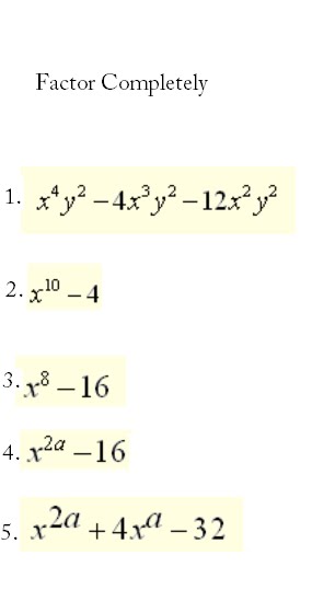 Factor By Grouping: Factor By Grouping And Factoring Completely Worksheet