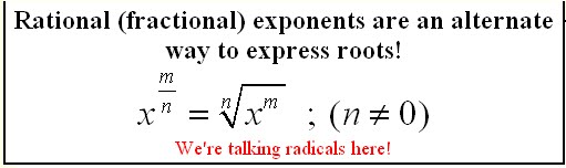 exponents in radical form,