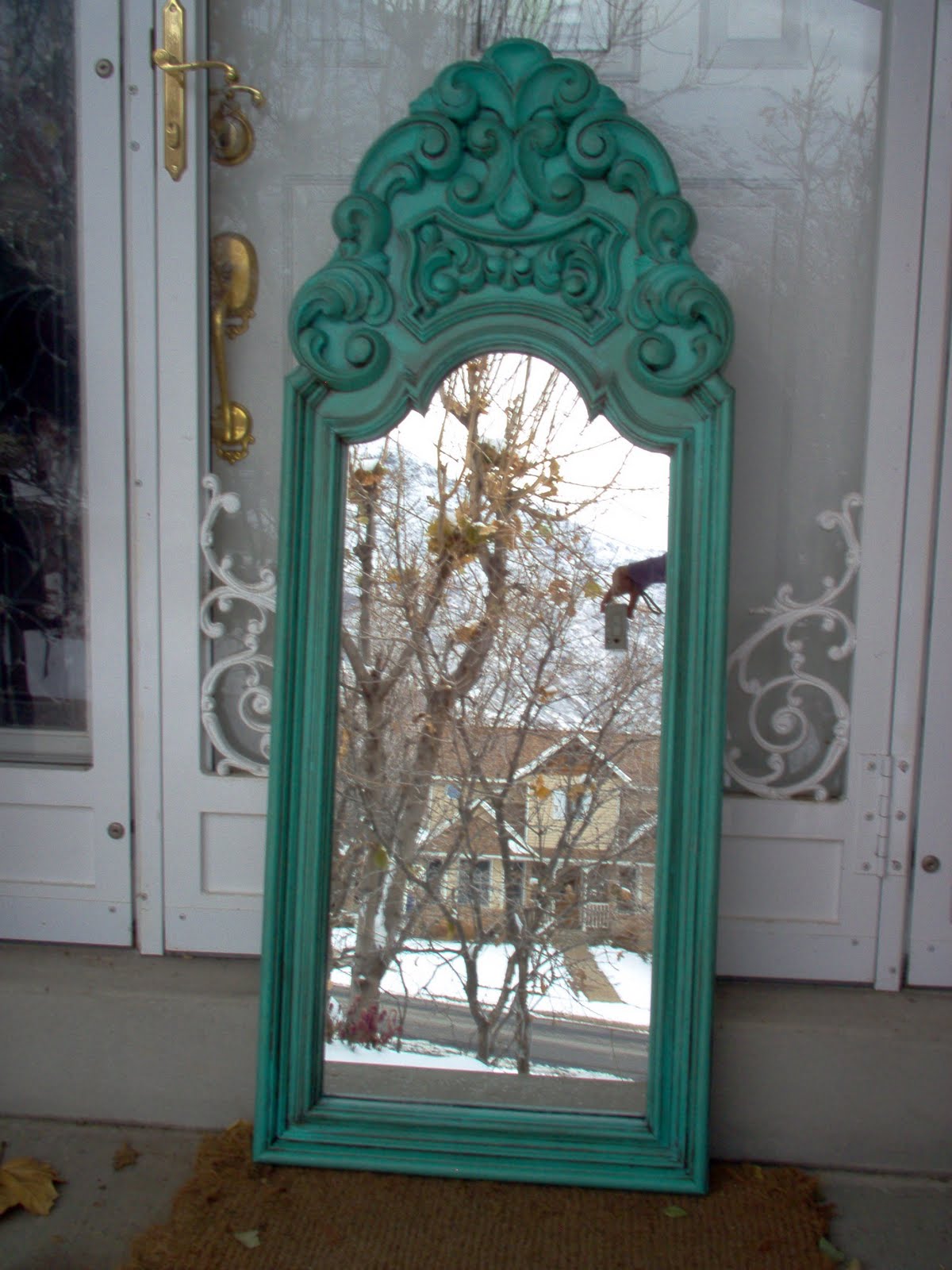 JenNY & AShlEY's ReDOs Turquoise Mirror