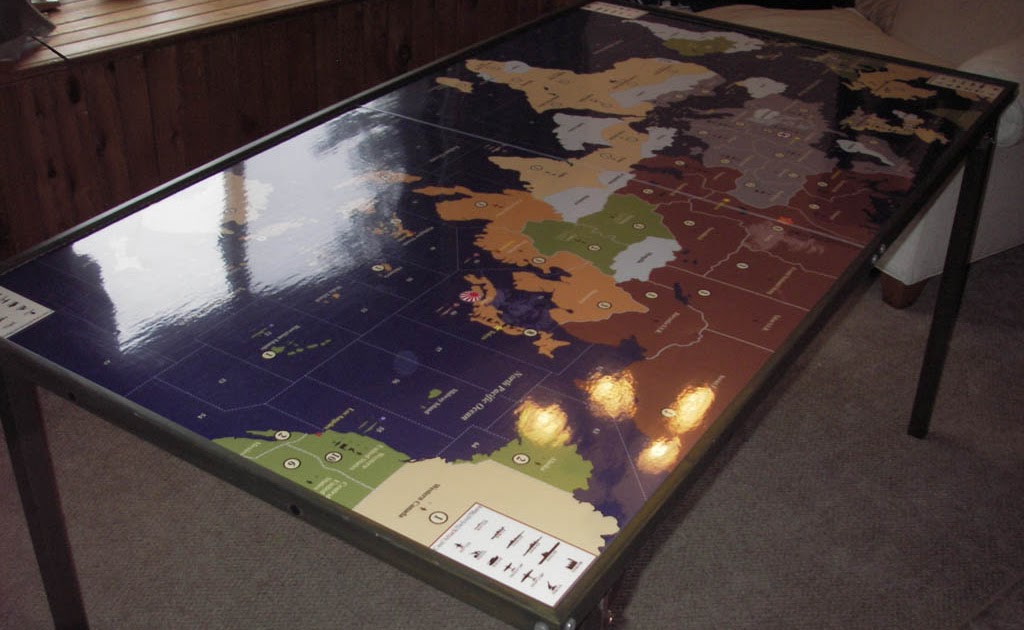 Folding Game Table The Axis and Allies board