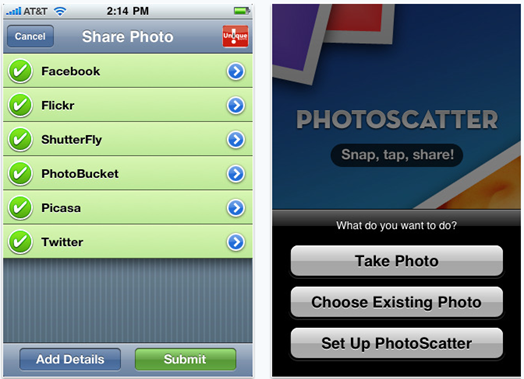 PhotoScatter, subir fotos a 6 redes sociales desde el ...