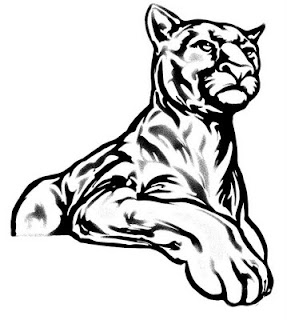 simple cougar drawing
