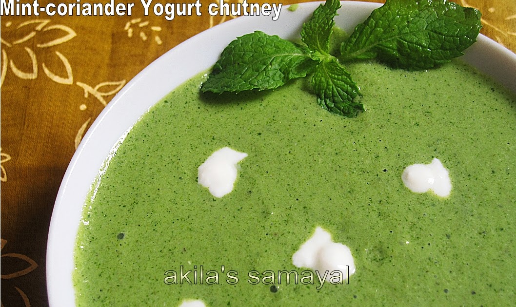 Learningtocook MintCoriander Yogurt Chutney Chutney Recipes Side dish for Tandoori