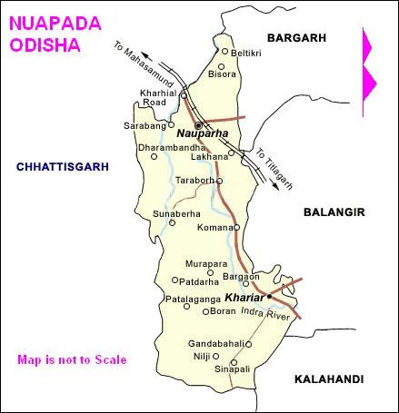 Odisha Nuapada District Map Odisha Tourism: Nuapada District