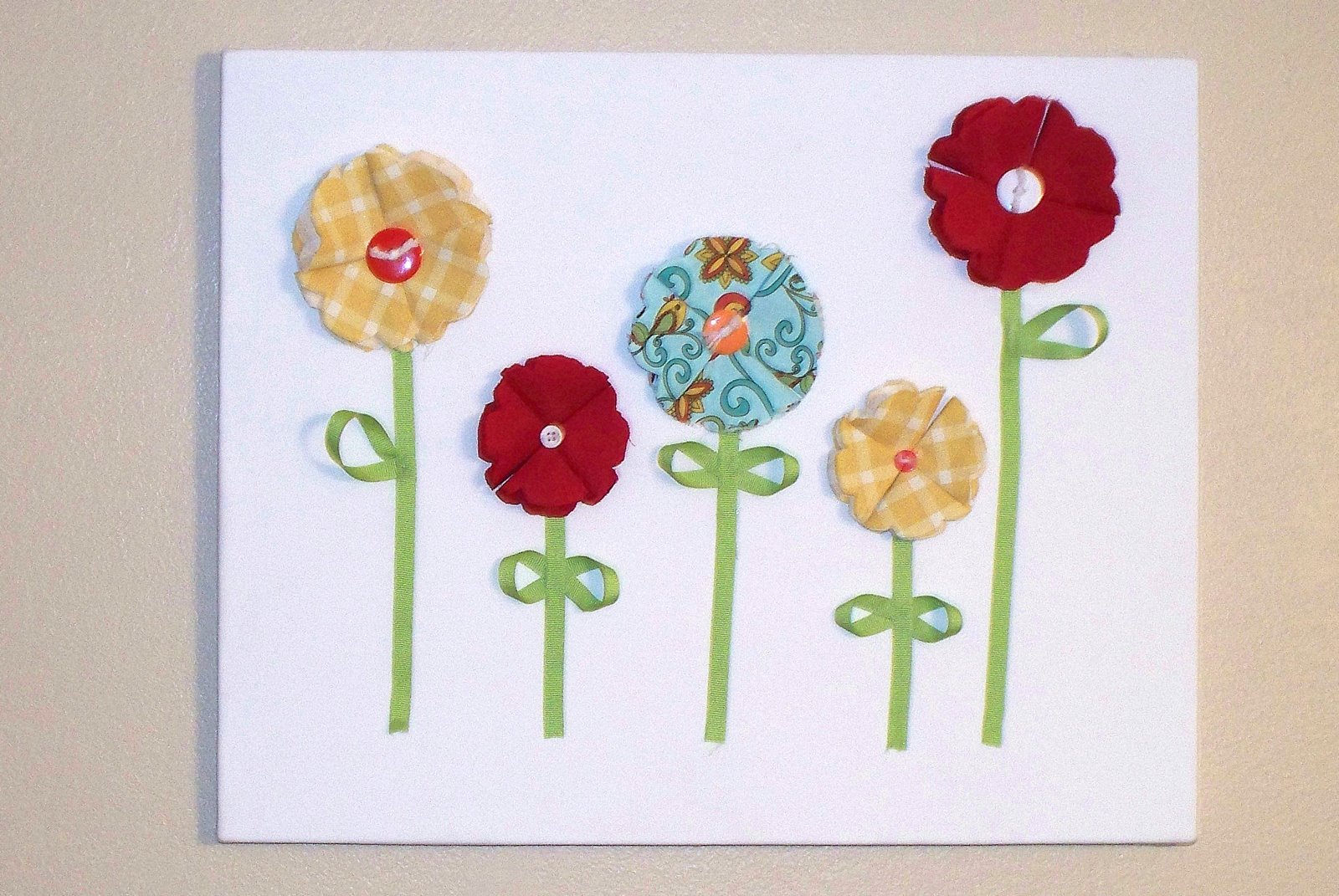 Chicy Creations 3D Fabric Flower Wall Art