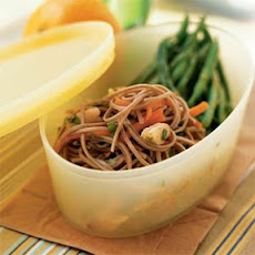 Soba Noodles with Grilled Shrimp and Orange Dipping Sauce