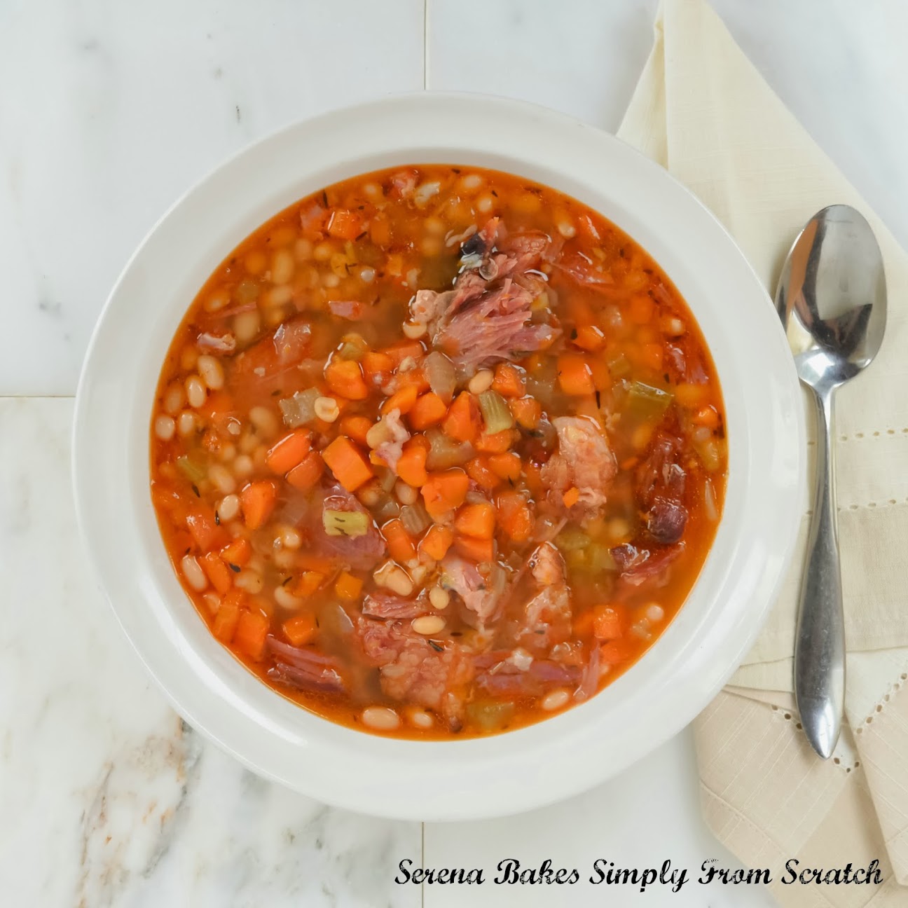 Crock Pot Chipotle Ham And Bean Soup Serena Bakes Simply From Scratch