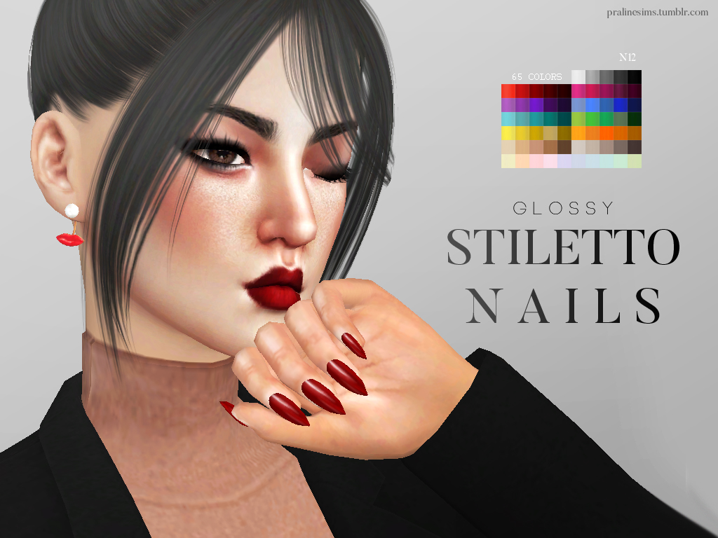 Sims 4 CC's The Best Nails by Pralinesims