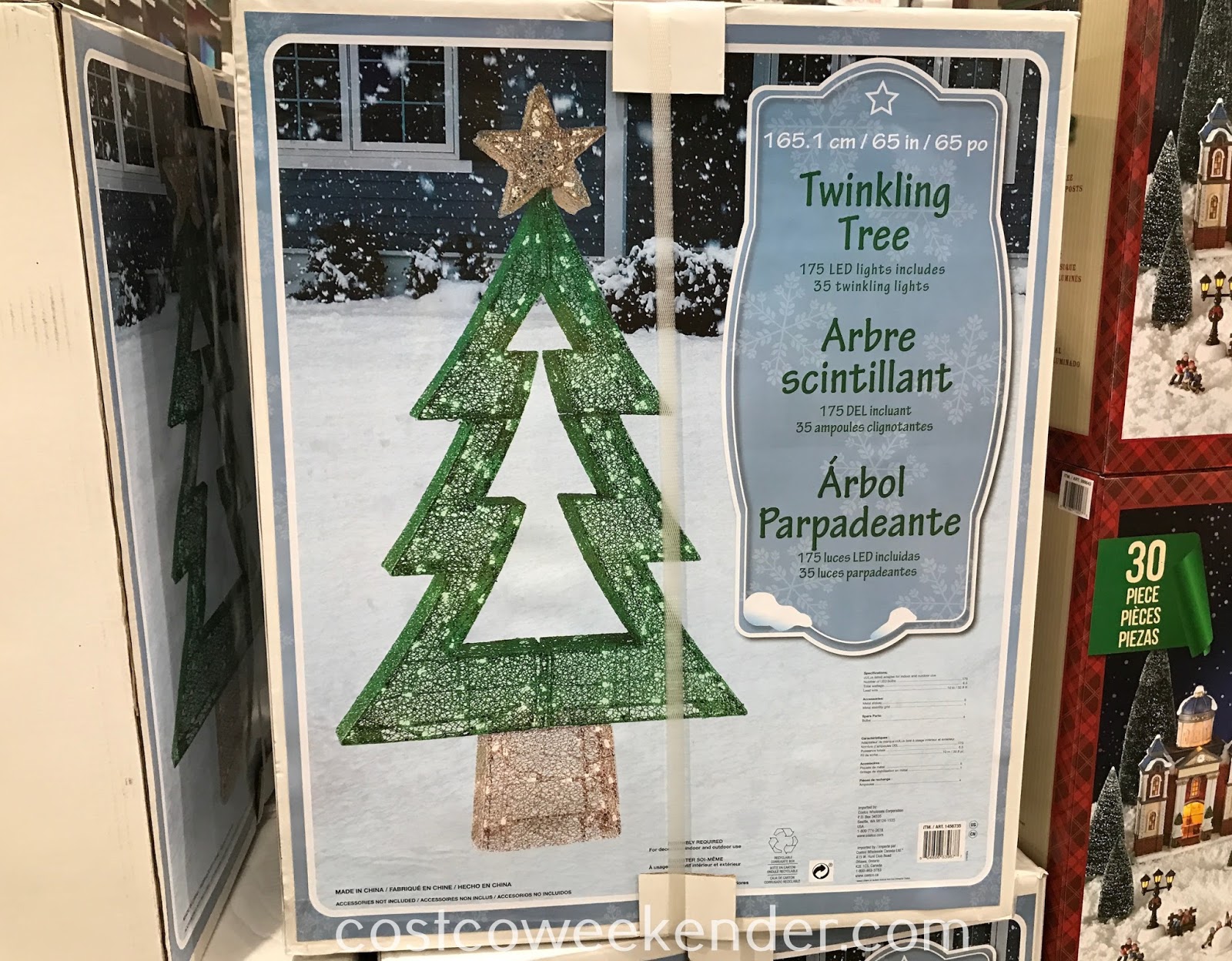 65" LED Twinkling Christmas Tree Costco Weekender